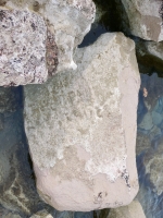 WK+BH, undeciphered writing. Chicago Lakefront stone carvings, south of La Rabida Hospital. 2024