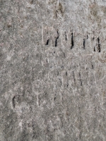 Ruth and others. Chicago Lakefront stone carvings, south of La Rabida Hospital. 2025