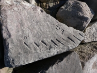 Bob, ST. Chicago Lakefront stone carvings, south of La Rabida Hospital. 2025