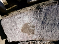 Manny + Mary, others. Chicago Lakefront stone carvings, south of La Rabida Hospital. 2025