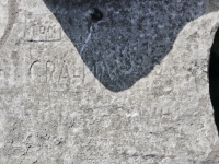 Tom, GRA-MA, 7-18-48. Chicago Lakefront stone carvings, south of La Rabida Hospital. 2025