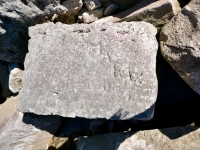 Marv., one other. Chicago Lakefront stone carvings, south of La Rabida Hospital. 2025