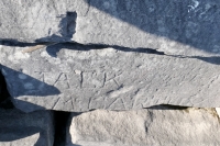 Jack McCarthy. Chicago lakefront stone carvings, Rainbow Beach. 2021