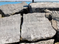 1999-1999½. Chicago lakefront stone carvings, Rainbow Beach jetty. 2021