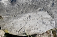 Heart, Ruben August. Chicago lakefront stone carvings, Rainbow Beach. 2021