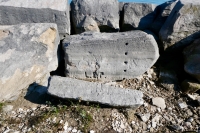SAL, L.E.P., J.W. Chicago lakefront stone carvings, Rainbow Beach North. 2021