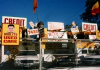 Regency Auto Sales automotive art environment, Western Avenue at 75th Street. Photos circa 1990