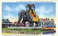 Color view of Lucy the Elephant, Margate City, New Jersey, postcard