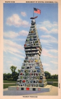 Color view of Monument of States, Kissimmee, Florida, postcard