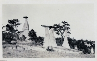 Chimney rocks near Woodman Sanitarium, Colorado Springs, postcard