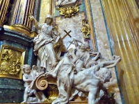 Religion Defeats Heresy at the 16th Century Church of the Gesu, the Jesuit mother church, Rome