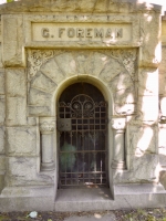 Rosehill mausoleum: Gerhard Foreman (1823-1897) and Hannah Greenebaum Foreman (1836-1886)