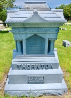 Rosehill grave marker: Henry H. (1840-1886) and Georgiana (1832-1909) Thornton