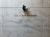 Jack Brickhouse (1916-1998) tablet in the Rosehill mausoleum