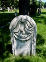 Rosehill gravestone: Drapes