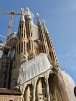 Towers under construction, Antoni Gaudí's Sagrada Família, Barcelona