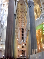 Interior with columns, Antoni Gaudí's Sagrada Família, Barcelona
