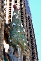 Upper front facade, detail, Antoni Gaudí's Sagrada Família, Barcelona