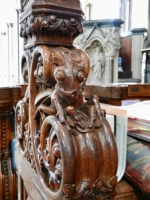 13th century carvings in the choir stalls, Salisbury Cathedral