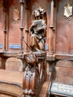 13th century carvings in the choir stalls, Salisbury Cathedral