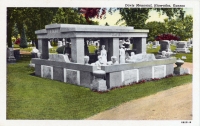 Davis Memorial, Hiawatha, Kansas, postcard