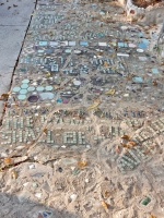Sidewalk with embedded writing, Howard Finster's Paradise Garden, 2016
