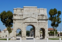 Circa first century triumphal arch in Orange.