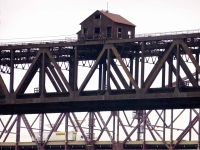 Dream house atop railroad bridges over the Calumet River