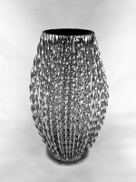 Stanley Szwarc stainless steel vase with twisted strips