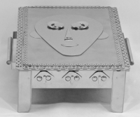 Stanley Szwarc stainless steel face box with simple face, front view