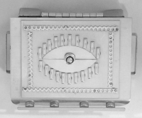 Stanley Szwarc stainless steel face box with abstract eye