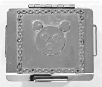 Stanley Szwarc stainless steel face box  with mouse or bear face