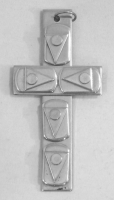 Stanley Szwarc visionary stainless steel cross, 1990s, 1.25x3.25 P1010683.jpg