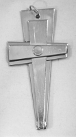 Stanley Szwarc visionary stainless steel cross, 1990s, 1.25x3.25 P1010705.jpg
