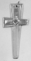 Stanley Szwarc visionary stainless steel cross, 1990s, 1.25x3.25 P1010708.jpg