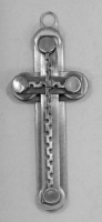Stanley Szwarc visionary stainless steel cross, early 1990s, 1.75x4.75 P1010999.jpg