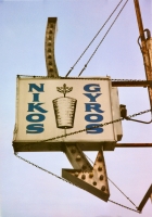 One of the old Niko's signs, Western Avenue and Diversey in Chicago. Gone