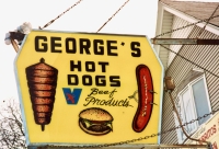 George's Hot Dogs, Damen Avenue at Cortland. This sign is gone