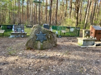 Mass graves and memorials in the  Łopuchowo forest outside Tiktin (Tykocin), where the Jews who hadn't fled the Nazis were shot