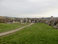 View of Corfe Castle grounds
