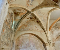 12th century wall paintings in Winchester Cathedral, uncovered in the 1960s