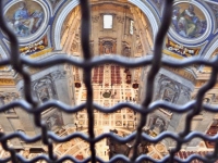 View of St. Peter's interior from partway up the dome