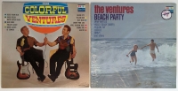The Colorful Ventures and Beach Party album covers, The Ventures