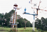 Vollis Simpson's whirligig park in Lucama, North Carolina, circa 1989