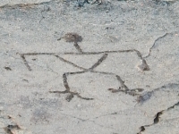 Triangle figure from the Waikoloa petroglyphs in Hawaii