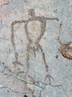 A male  figure from the Waikoloa petroglyphs in Hawaii