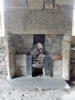 Fireplace, Valle Crucis Abbey, Llangollen, Wales. 13th century