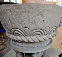 Norman font, Priory Church of St Mary, Abergavenny