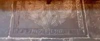 Grave marker at Brecon Cathedral, Wales