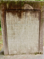 Memorial to Wickham relations buried elsewhere.